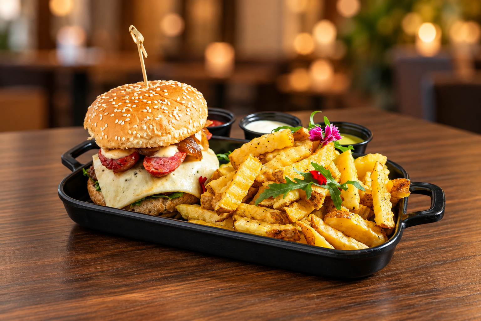 Hamburguesa con papas